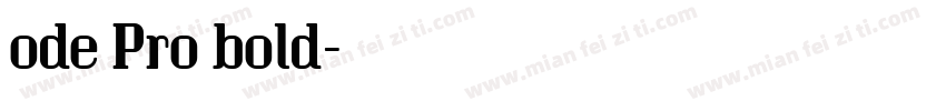 ode Pro bold字体转换